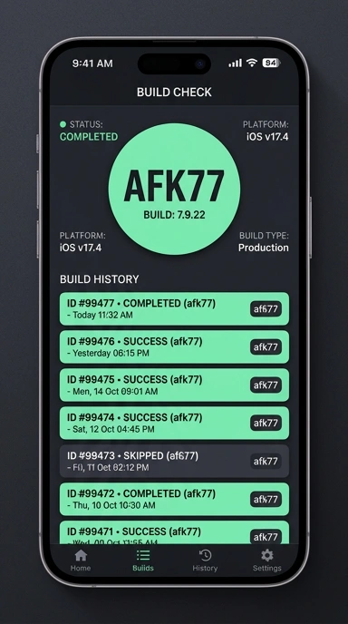 Riwayat Versi afk77 untuk Pengguna Android