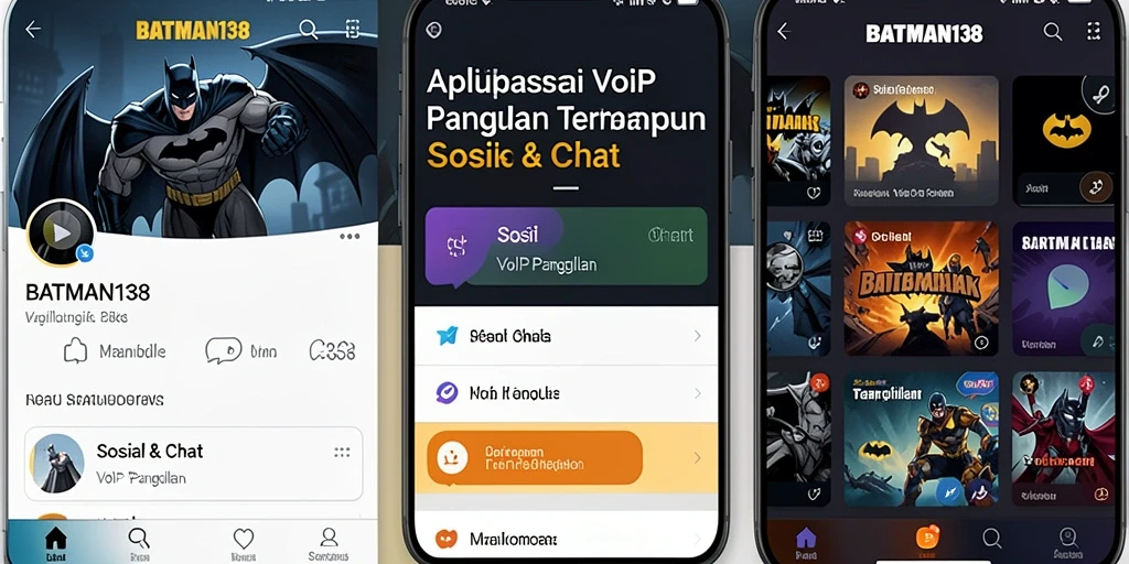 Antarmuka aplikasi BATMAN138 menunjukkan fitur VoIP Panggilan yang modern dan intuitif.
