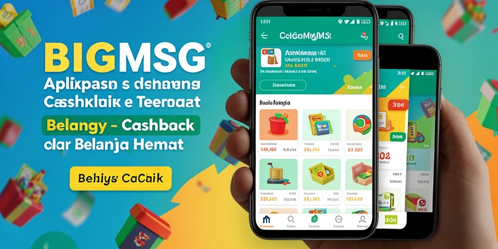 Antarmuka aplikasi BIGMSG yang menampilkan penawaran cashback menarik.