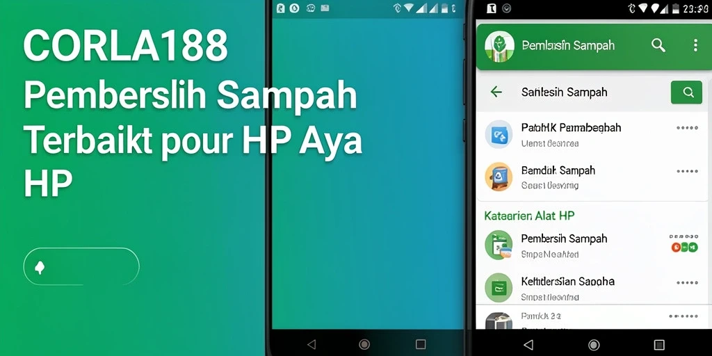 Screenshot antarmuka CORLA188 menunjukkan fitur pembersihan sampah yang mudah digunakan.