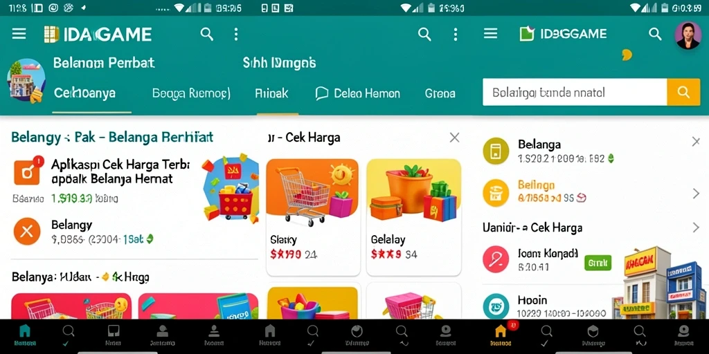 Tampilan antarmuka IDAGAME yang user-friendly untuk cek harga.