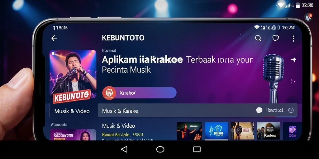 Tampilan antarmuka KEBUNTOTO menunjukkan pilihan lagu karaoke yang menarik.