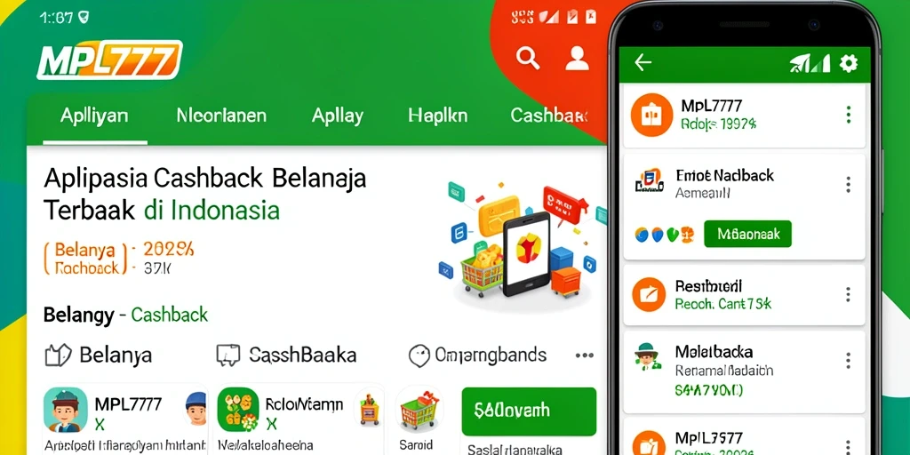 Antarmuka MPL777 dengan berbagai pilihan cashback menarik.
