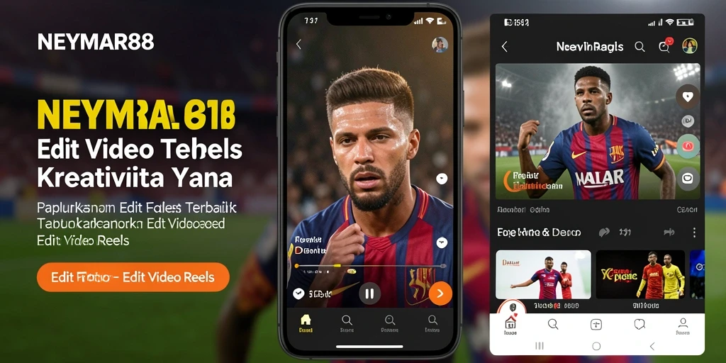 Antarmuka intuitif dari NEYMAR88 untuk editing video reels.