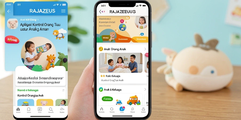 Antarmuka intuitif aplikasi Kontrol Orang Tua untuk memantau anak.