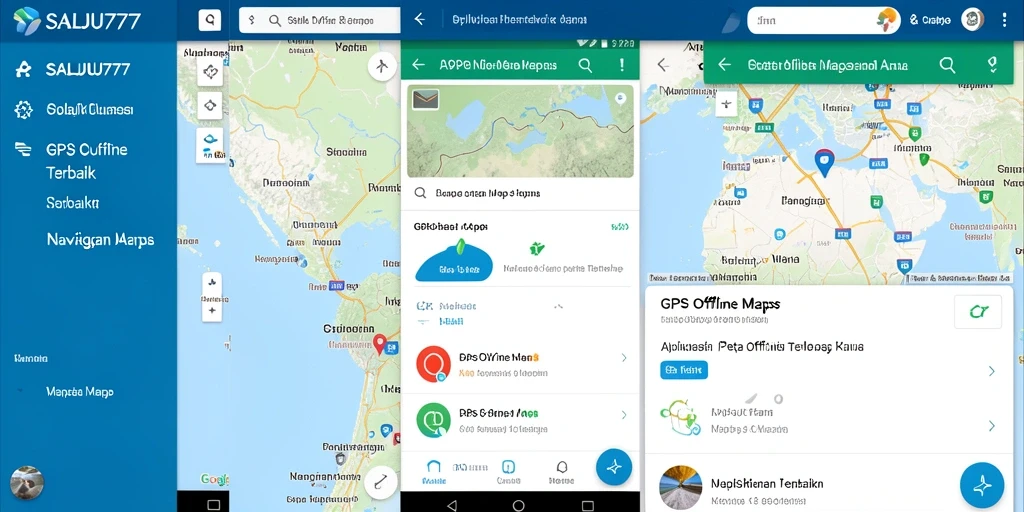 Tampilan antarmuka SALJU777 dengan fitur peta offline yang informatif.