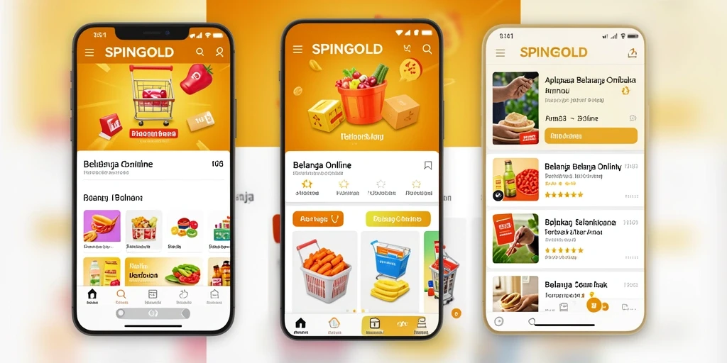 Tampilan antarmuka SPINGOLD yang user-friendly dan menarik untuk berbelanja.