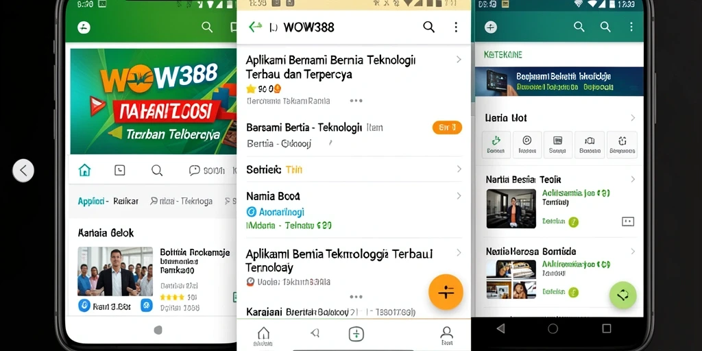 Tampilan antarmuka wawancara WOW388 yang modern dan informatif.
